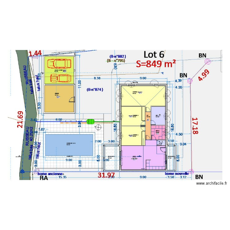 Deville Salles. Plan de 0 pièce et 0 m2