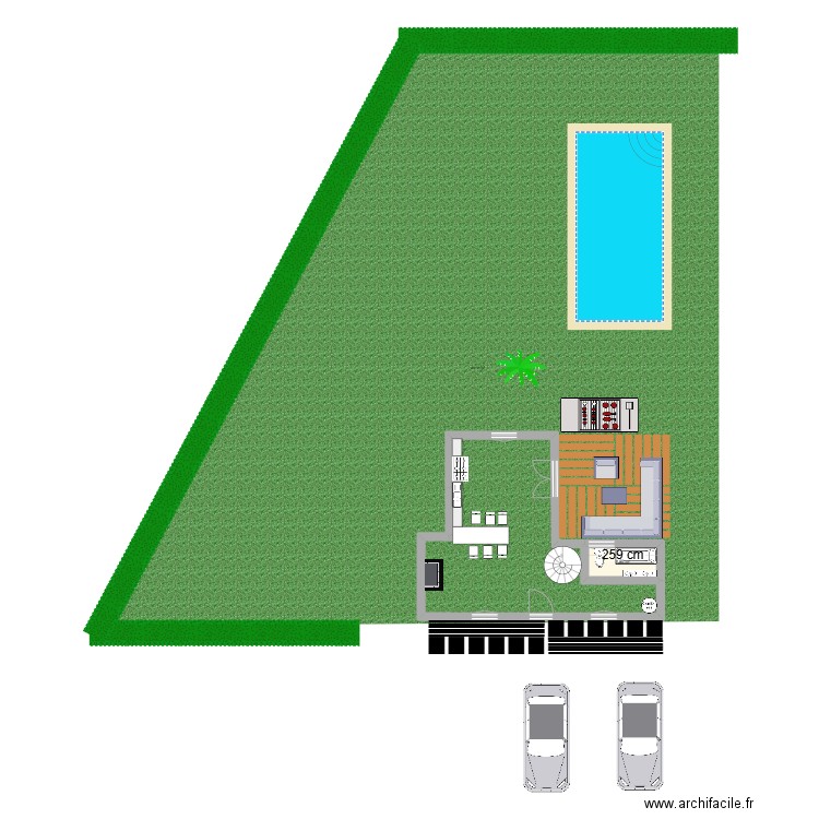 Gite les oies sauvages. Plan de 1 pièce et 3 m2