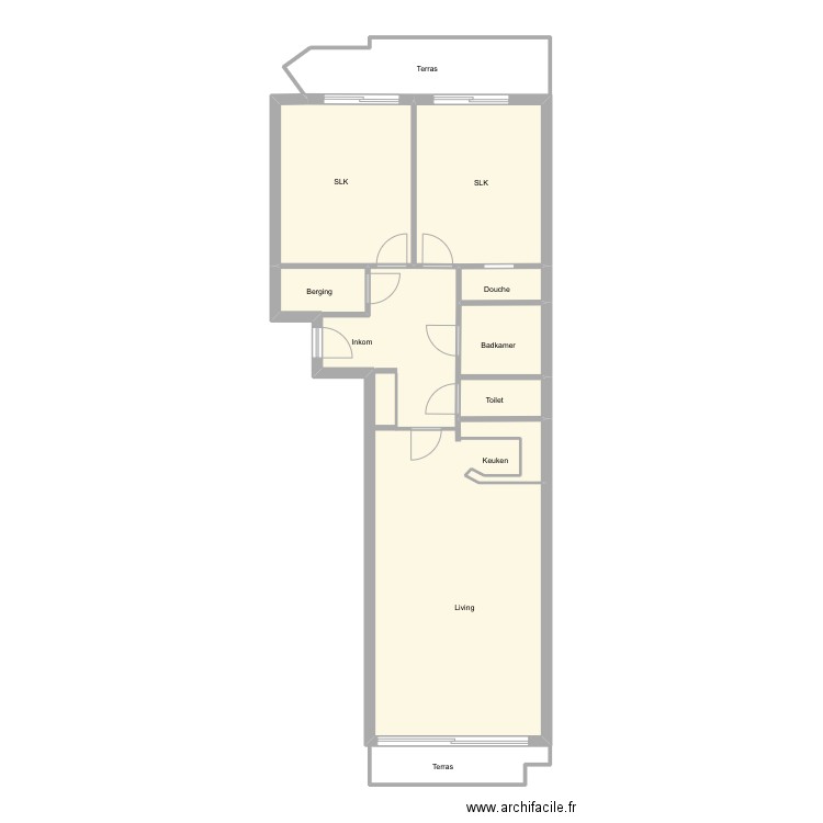 Zeedijk 122 - 0801 Nieuwpoort. Plan de 5 pièces et 87 m2