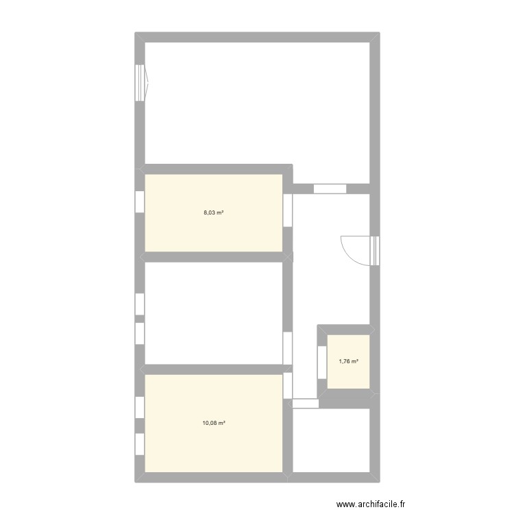 Appart Rive Gauche. Plan de 3 pièces et 20 m2