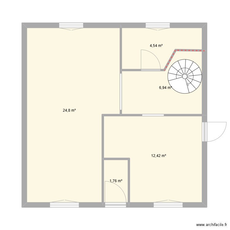 rdc alizée. Plan de 5 pièces et 50 m2