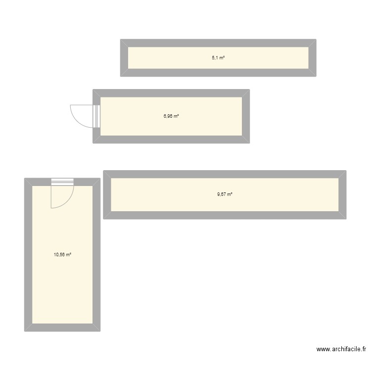 IND 5. Plan de 4 pièces et 32 m2