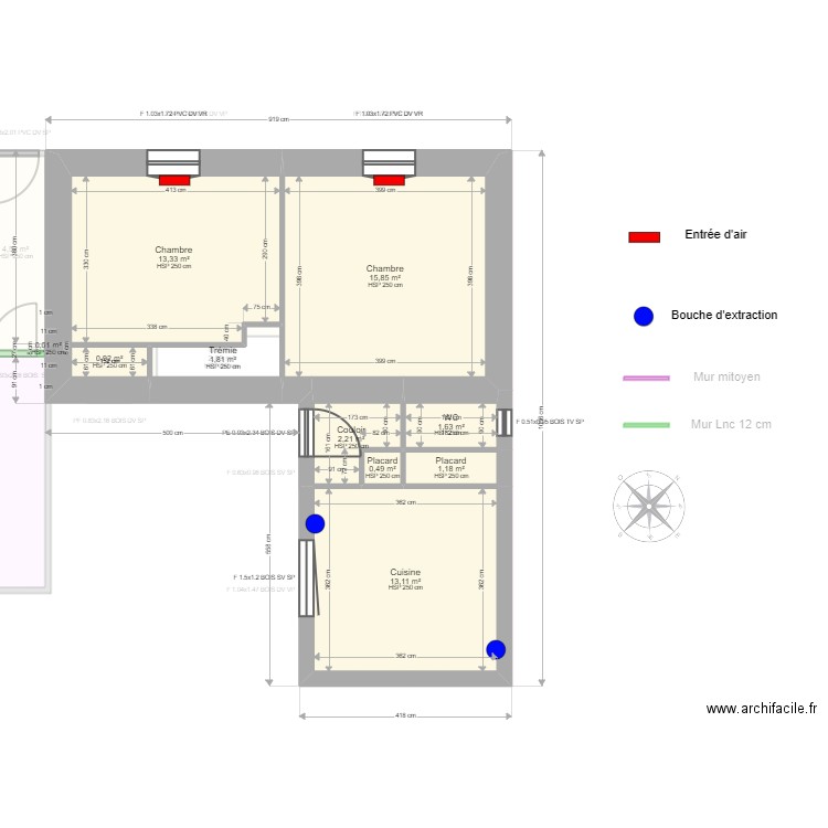 ML24013534. Plan de 18 pièces et 169 m2