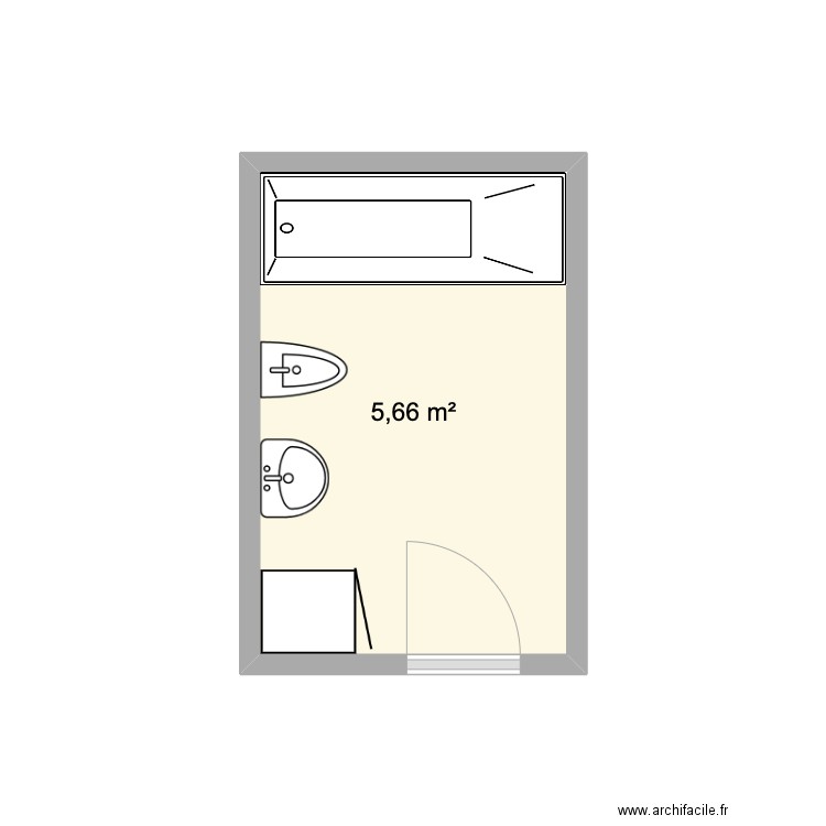 Colle Val d'Ajol. Plan de 1 pièce et 6 m2