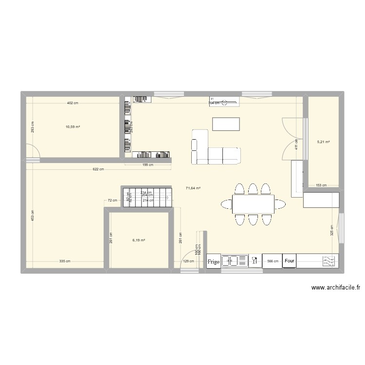 Maison 2eme essai. Plan de 4 pièces et 94 m2