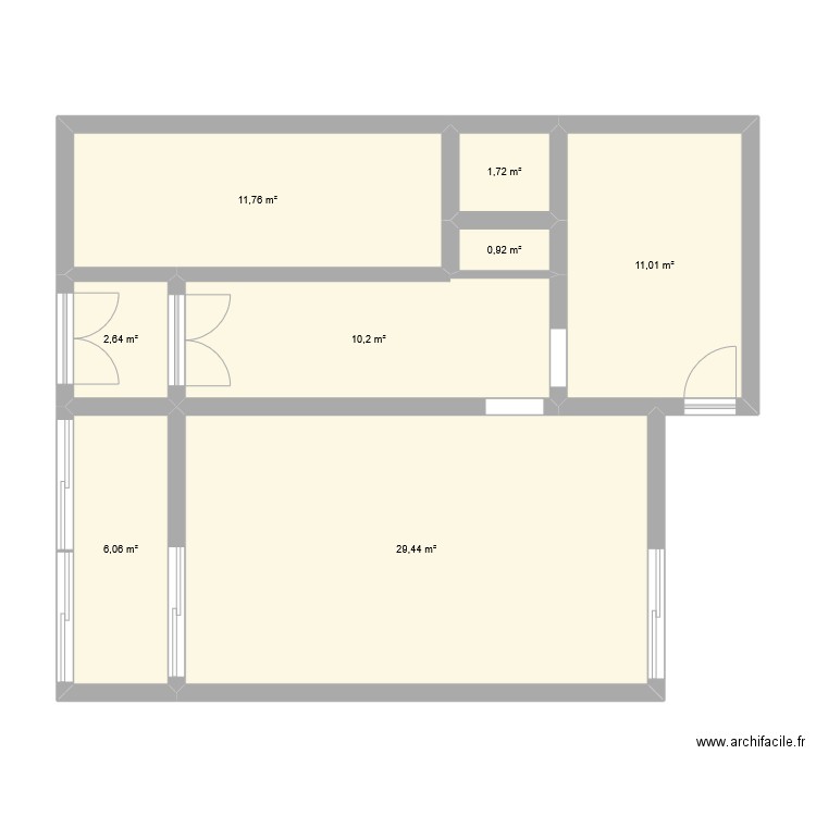 Marcel Pagnol. Plan de 8 pièces et 74 m2