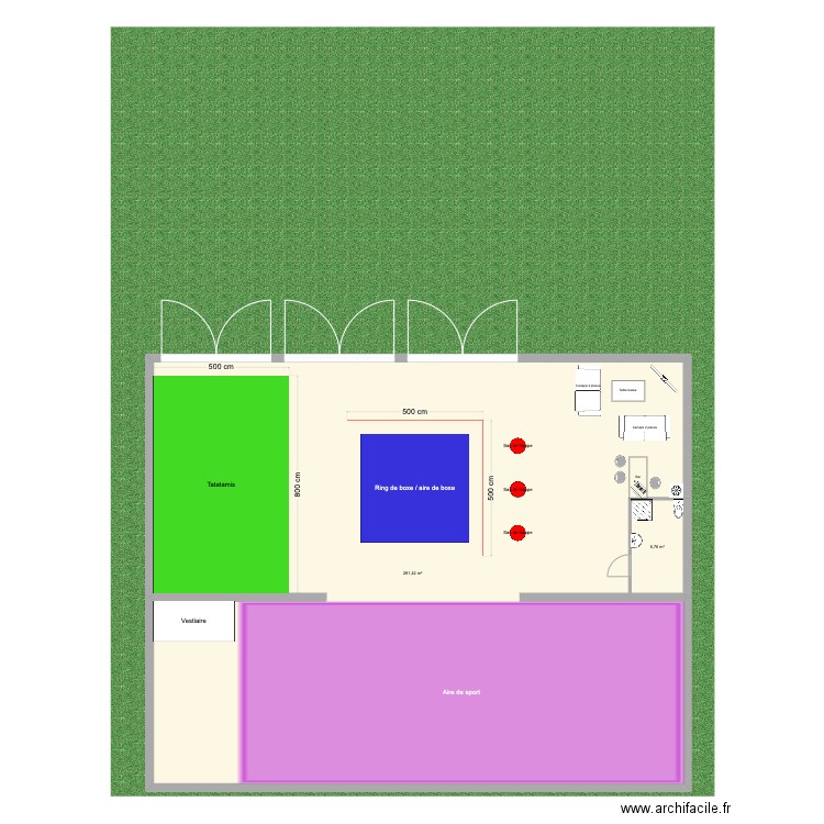 Plan Local Martray. Plan de 2 pièces et 298 m2