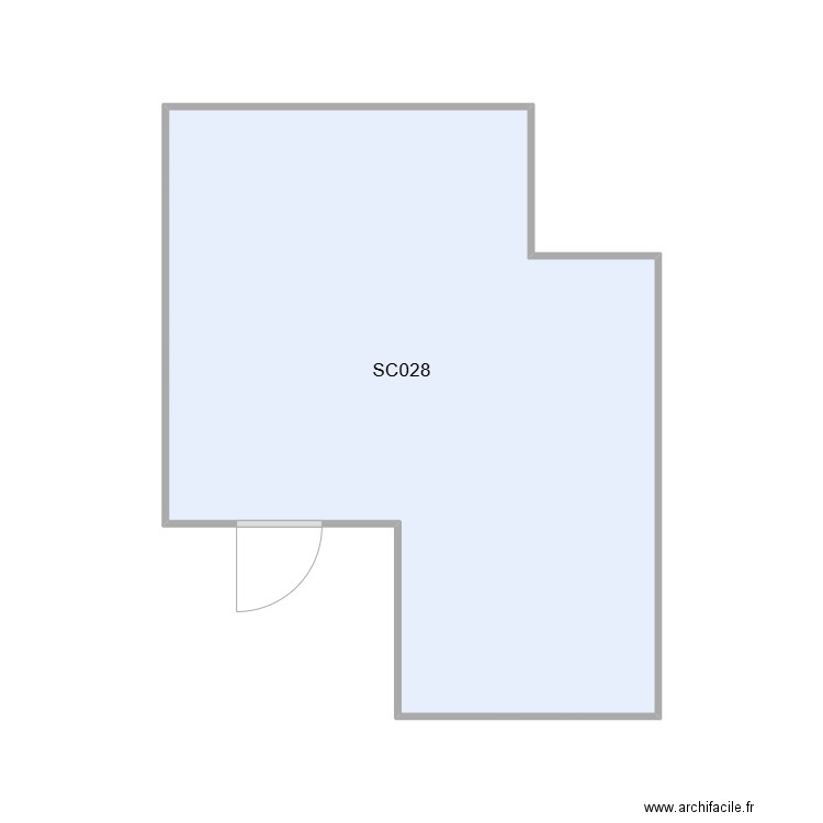 SC028. Plan de 1 pièce et 20 m2