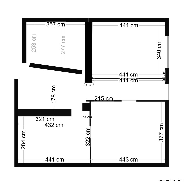 plan précis. Plan de 0 pièce et 0 m2