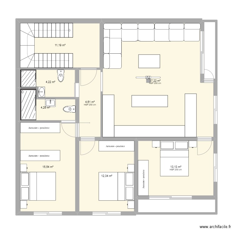 TIGUMI5. Plan de 8 pièces et 103 m2