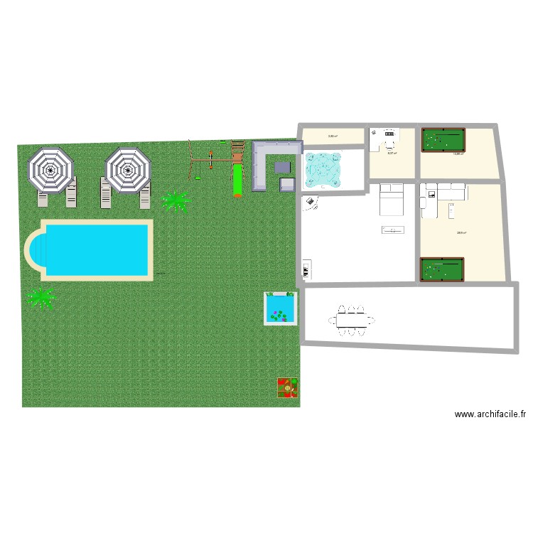 Apolline Maison. Plan de 4 pièces et 55 m2