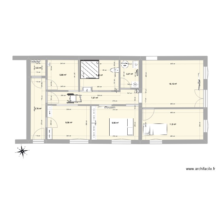  plan j20.01.25 AMRENAGEMENT . Plan de 10 pièces et 81 m2