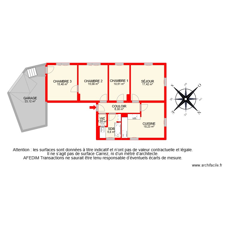 BI 24179. Plan de 15 pièces et 139 m2