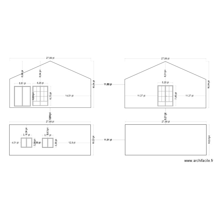 toiture en v. Plan de 0 pièce et 0 m2