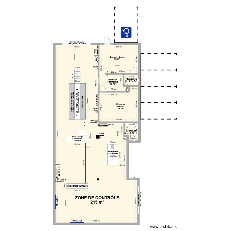 CCT mixte VL/CL TK CONTRÔLE TECHNIQUE ANGLET 64CTAN. Plan de 5 pièces et 277 m2