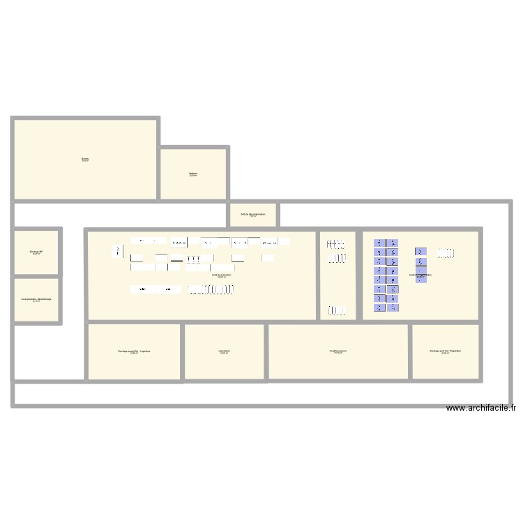 Unite de Lyon. Plan de 11 pièces et 503 m2