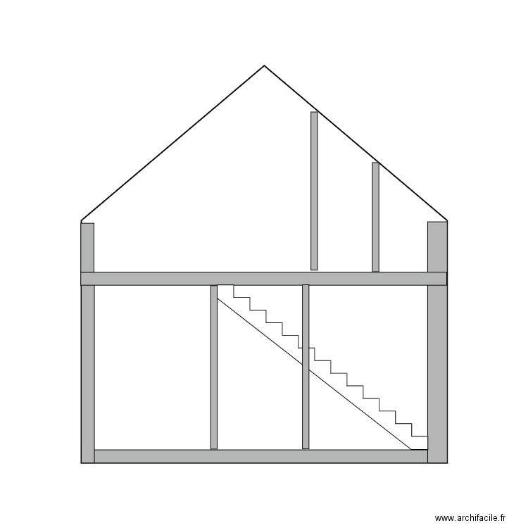 COUPE STUDIO ETUDIANT EDAA PHASE 3 . Plan de 0 pièce et 0 m2