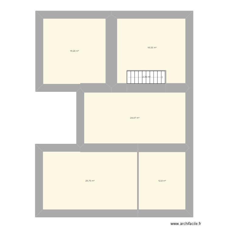 colle. Plan de 12 pièces et 222 m2