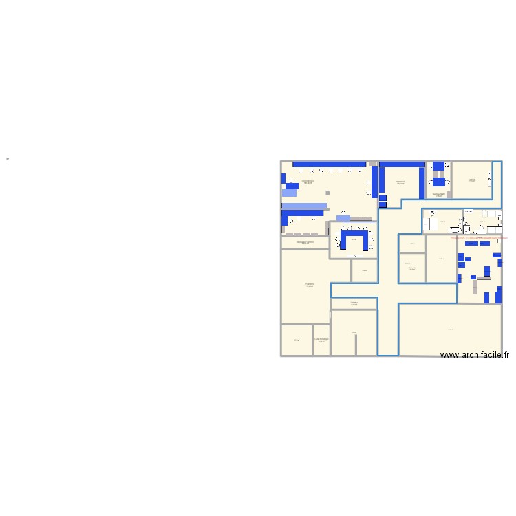 RDC pressing 2025 v3 . Plan de 20 pièces et 750 m2