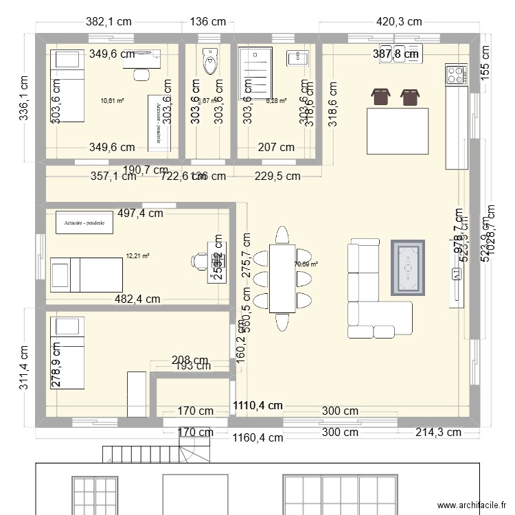 plan maison dembeni 1. Plan de 5 pièces et 103 m2