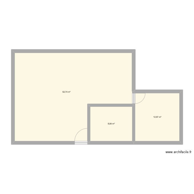 maison ecologique. Plan de 3 pièces et 75 m2