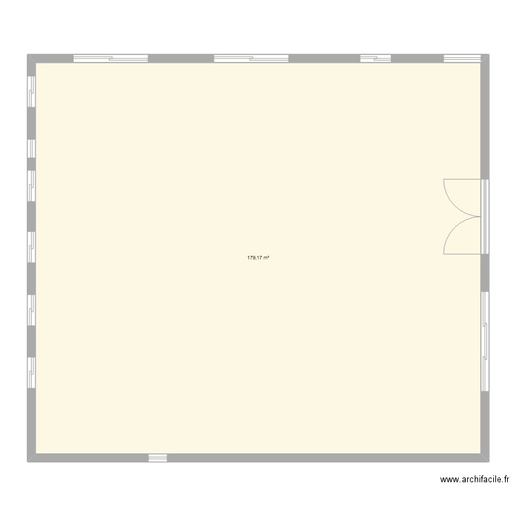 Dahan. Plan de 1 pièce et 179 m2