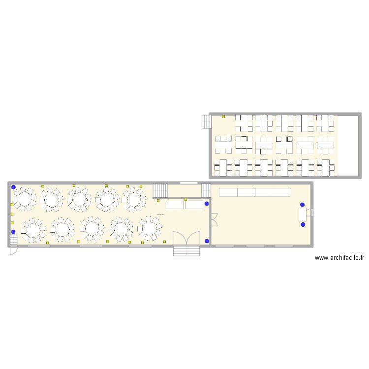 L'orangerie. Plan de 2 pièces et 339 m2