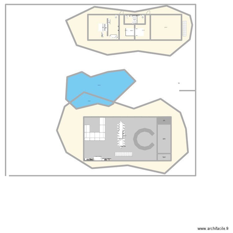 Villa AGUA 1er étage V4. Plan de 13 pièces et 1050 m2