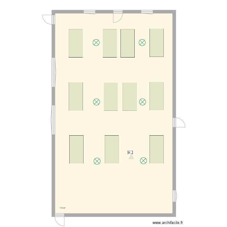 SALLE AUDIO - SAINT FERDINAND. Plan de 1 pièce et 170 m2