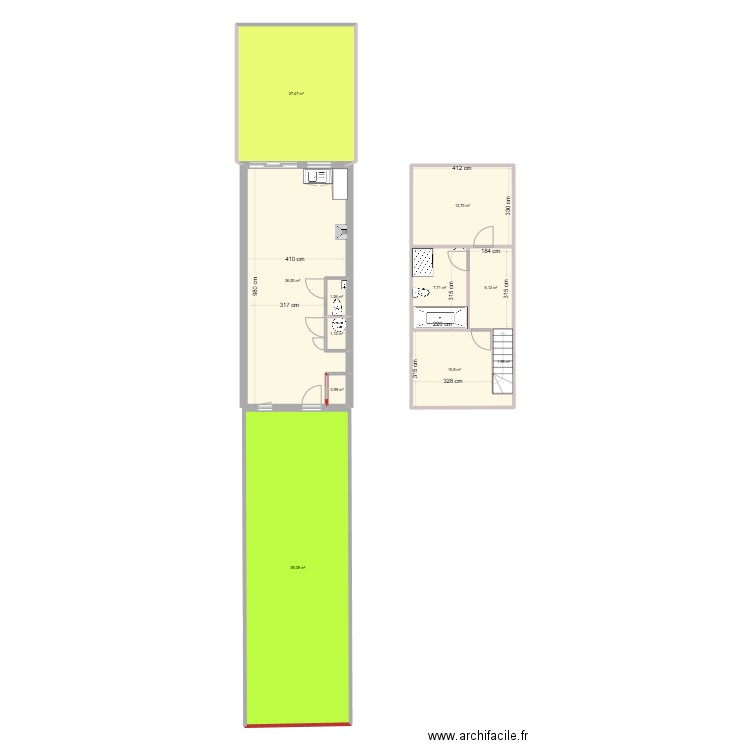 plan de 6-2 grand moulin. Plan de 11 pièces et 163 m2