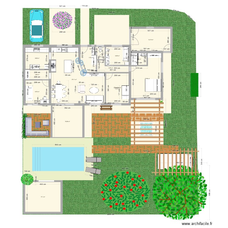 Maison - projet 9. Plan de 13 pièces et 154 m2