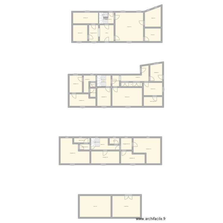 35601993A. Plan de 35 pièces et 308 m2