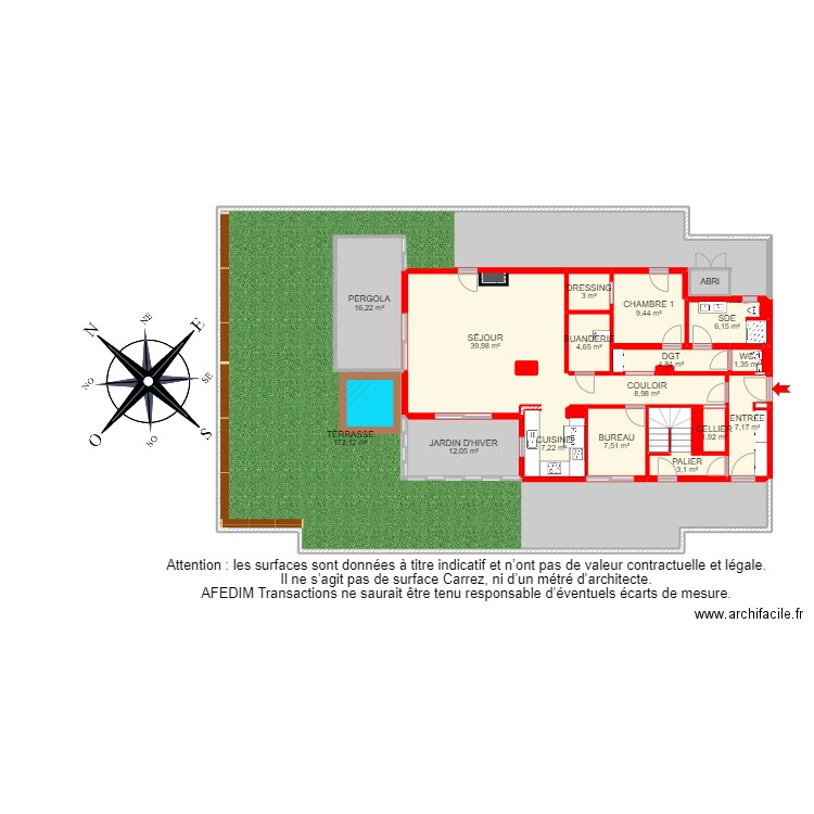 BI 21917 - . Plan de 34 pièces et 400 m2