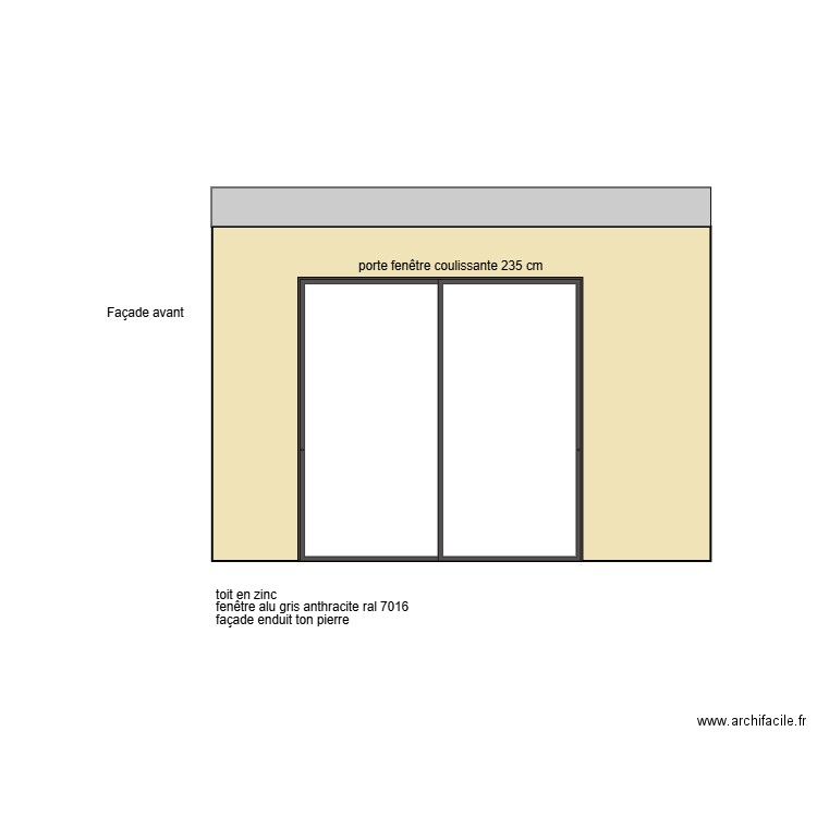 façade agrandissement mairie. Plan de 0 pièce et 0 m2