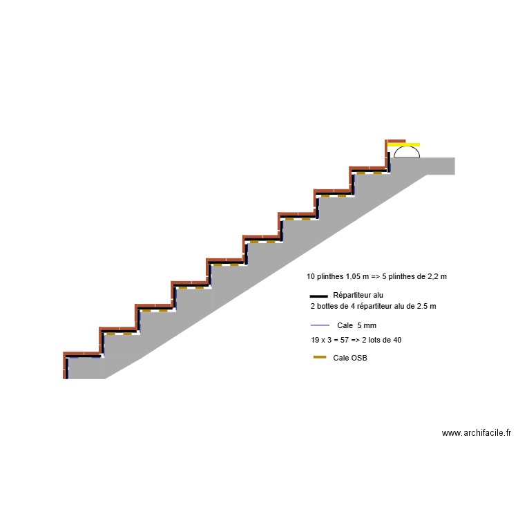 Escalier Issendolus. Plan de 0 pièce et 0 m2