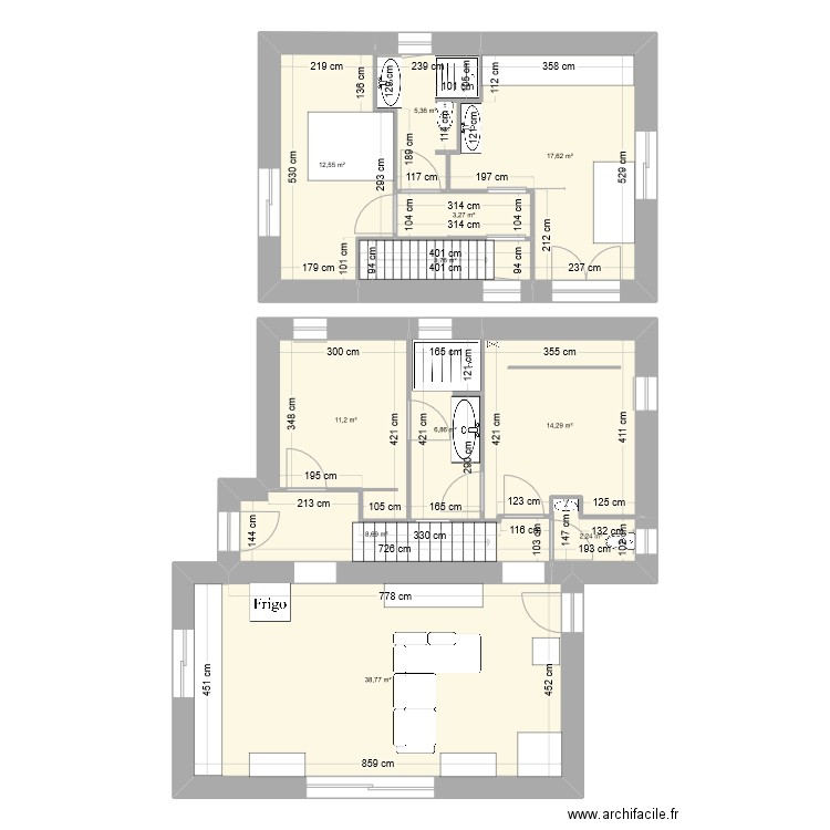 planRDC-OSB. Plan de 11 pièces et 125 m2