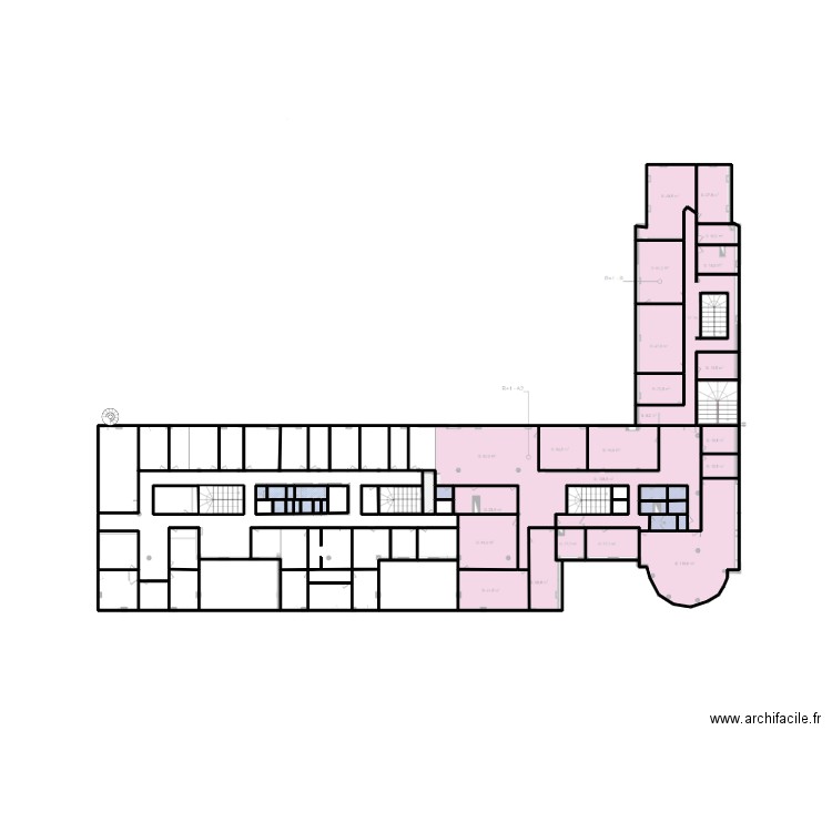 35884 - croquis 1er 1172 m². Plan de 60 pièces et 329 m2