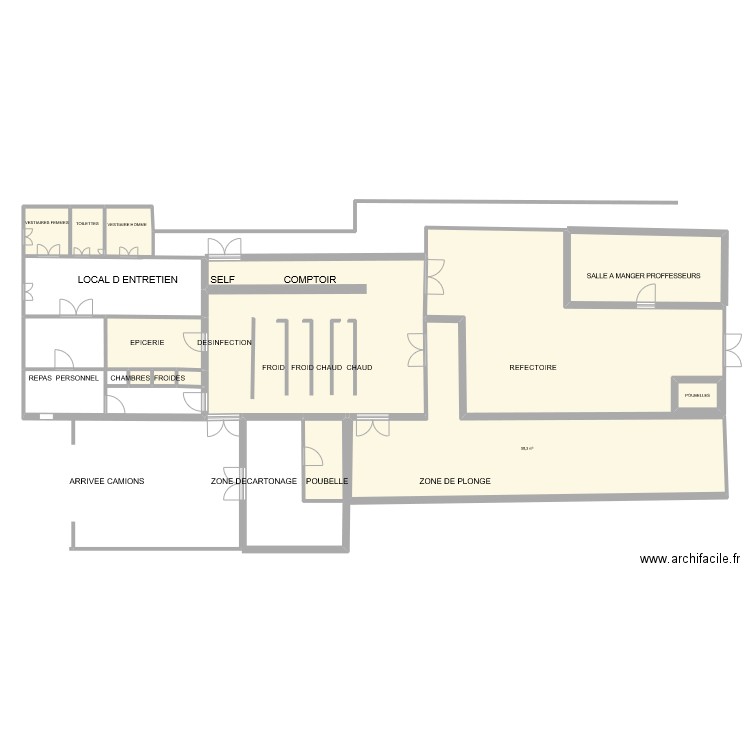 stage mel. Plan de 13 pièces et 236 m2