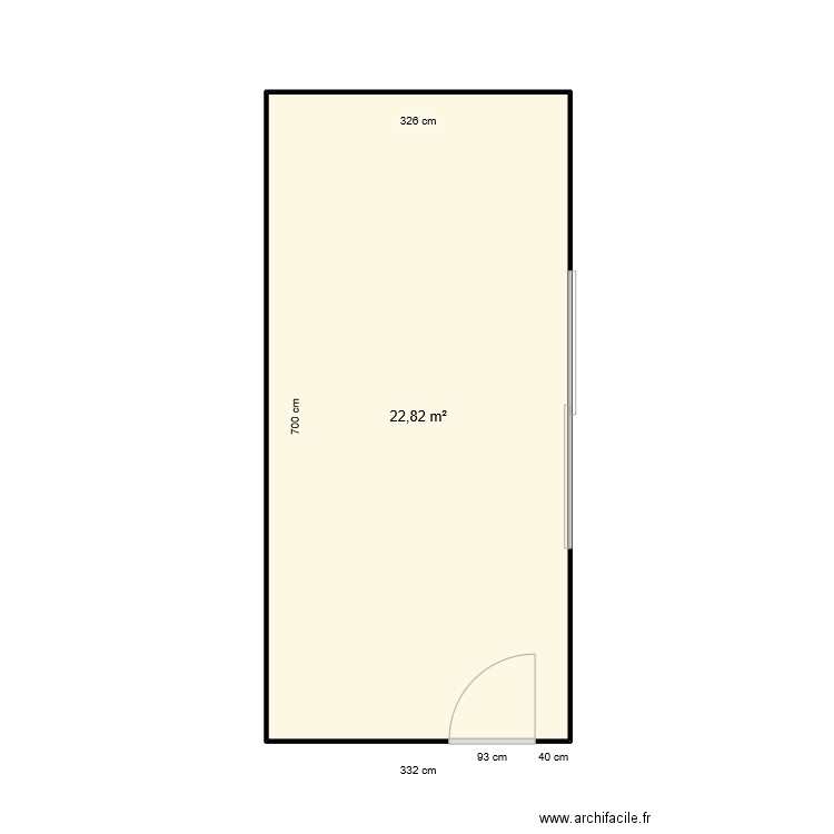 VIE SCO. Plan de 1 pièce et 23 m2