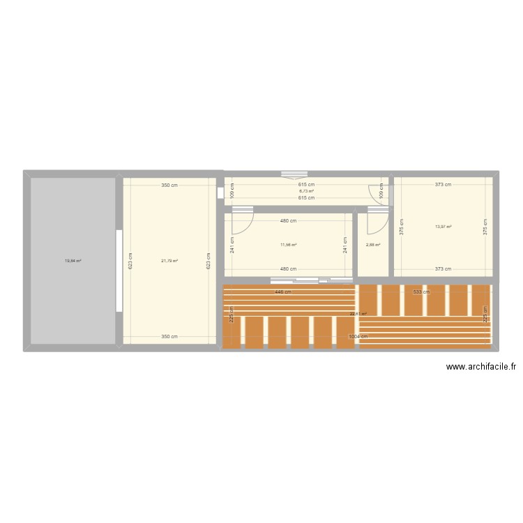 MOBIL HOME. Plan de 7 pièces et 99 m2