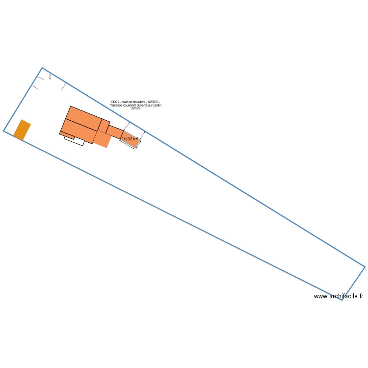 DP01 - plan de situation Terrasse ouverte APRES près. Plan de 2 pièces et -2090 m2