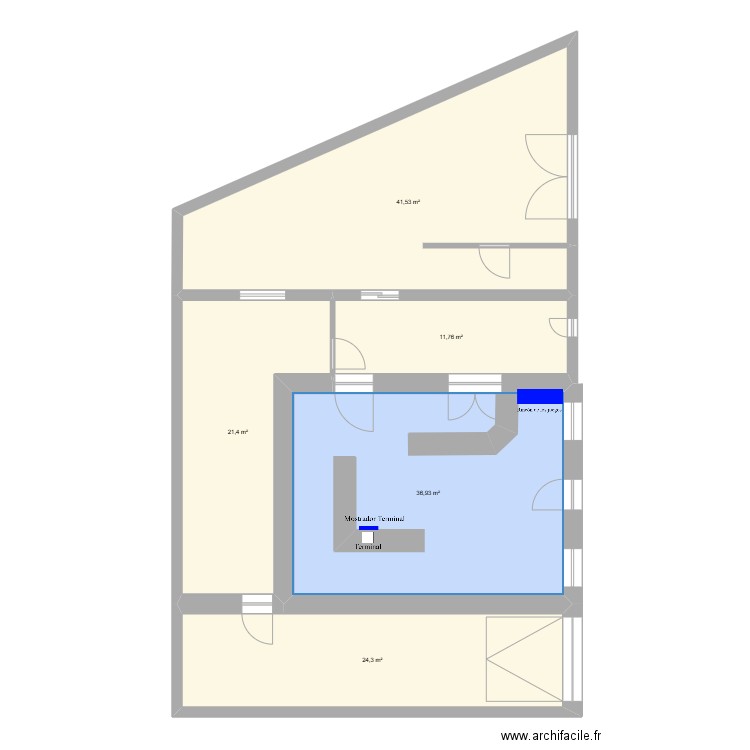 55390 Actual. Plan de 5 pièces et 136 m2