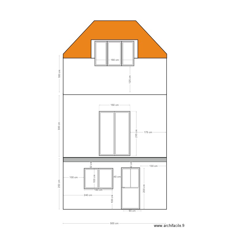 Facade Apres-2. Plan de 0 pièce et 0 m2