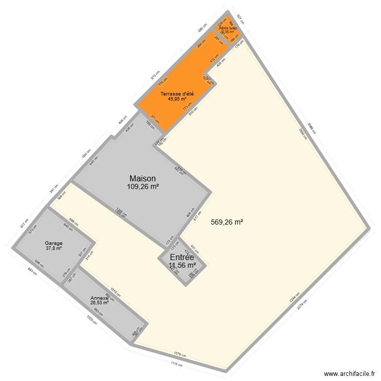 Projet terrasse . Plan de 7 pièces et 806 m2