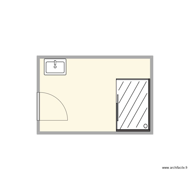 DUBOIS. Plan de 1 pièce et 6 m2