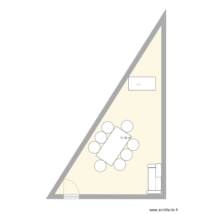 Bertrand Sourisseau. Plan de 1 pièce et 31 m2