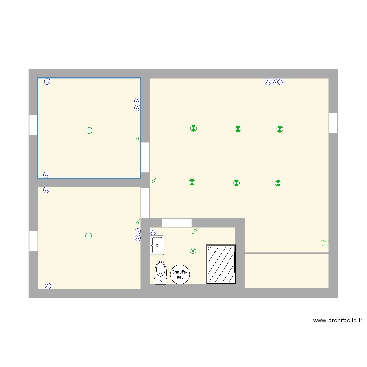 Christian. Plan de 6 pièces et 51 m2