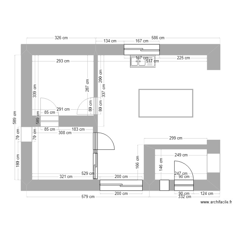 extension cuisine ouvert. Plan de 0 pièce et 0 m2