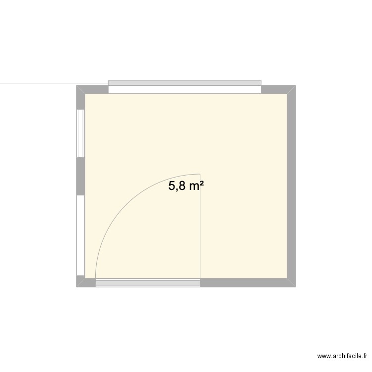 réserve 1. Plan de 1 pièce et 6 m2