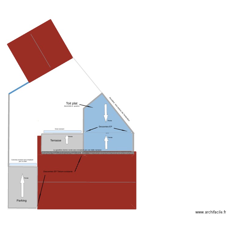 Plan EP. Plan de 5 pièces et 164 m2